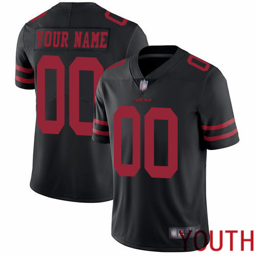 Limited Black Youth Alternate Jersey NFL Customized Football San Francisco 49ers Vapor Untouchable->customized nfl jersey->Custom Jersey